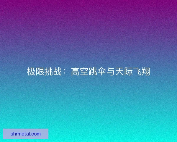极限挑战：高空跳伞与天际飞翔