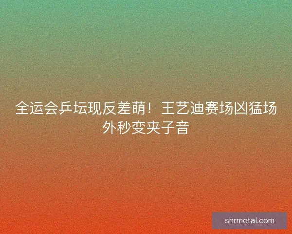 全运会乒坛现反差萌！王艺迪赛场凶猛场外秒变夹子音
